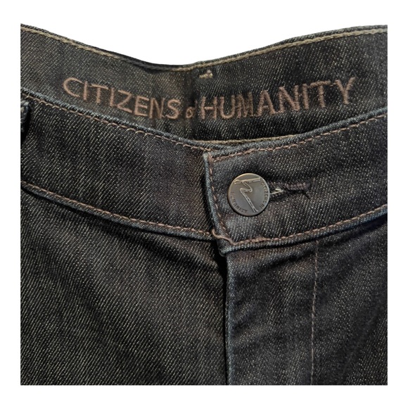 EUC CitIzens of Humanity Hutton Size 31 Medium Rise Wide Leg Dark Wash - Picture 6 of 16